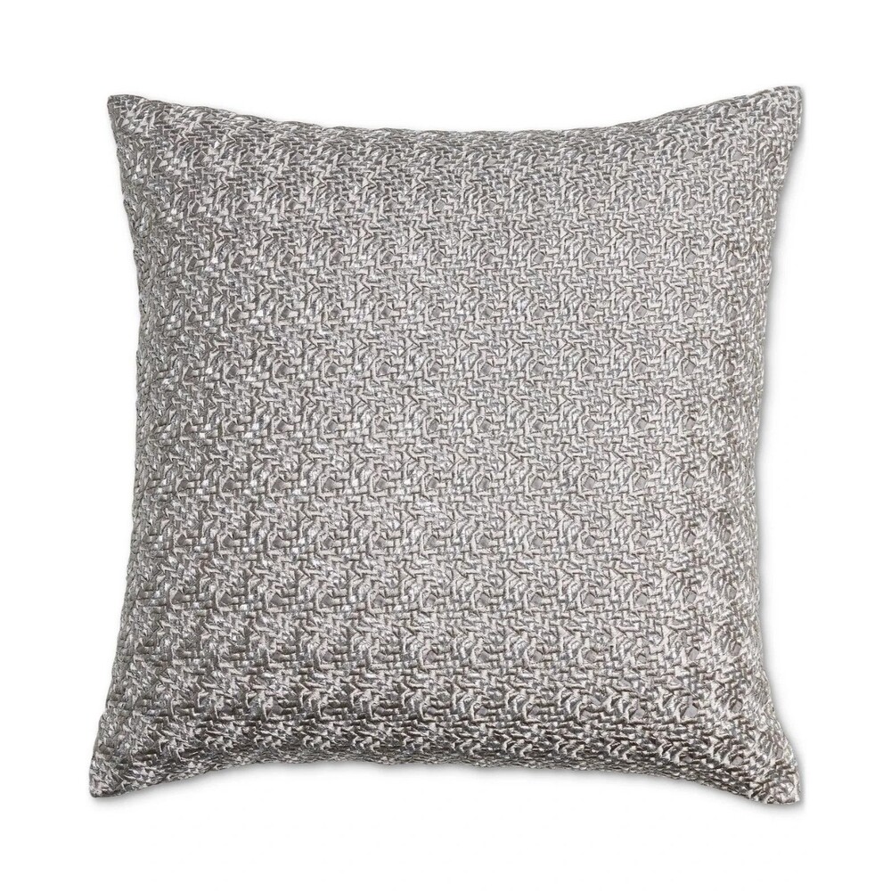 Hotel Collection Textured Embroidery Decorative Pillow, 20" X 20" - NWT